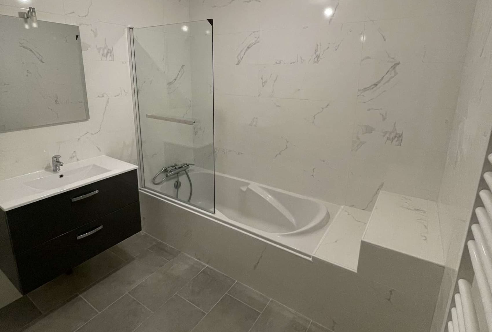Salle de bain après